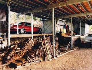 The outdoor storage area is a nod to traditional Queensland architecture.