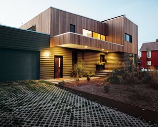 The driveway has a permeable surface.