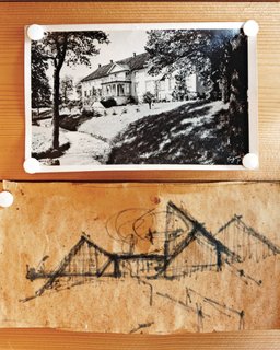 Kiehl's original sketch of Hanko hangs on the wall.