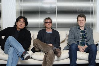 The three directors of Tokyo!: Bong Joon-Ho, Leos Carax and Michel Gondry.
