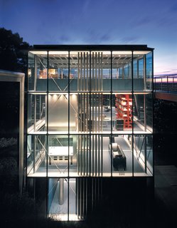 50 Modern Homes With Floor-to-Ceiling Windows - Photo 35 of 50 - Werner Sobek has seen the future, and it’s high-tech, green, and efficient. The architect, engineer, and teacher’s wandering intellect and belief in the power of design have left their marks across disciplines and continents. R128, Sobek’s family home (featured in Dwell’s May 2003 issue), is a groundbreaking example of green design with zero energy consumption, emissions, and waste.