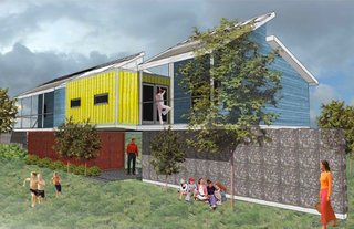 The Lakeview House (exterior) by Thomas Colosino and David Lachin of Louisiana State University, Winning Design