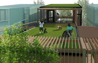 The New Datum for a Topography Under Water (roof deck) by Justin Boulanger and Ann Rodgers of McGill University, Winning Design