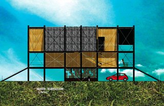 The Pin House (elevation) by Erin Towsley and Valérie Lechéne of McGill University