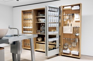 Bulthaup's B2 Kitchen System - Photo 2 of 2 - The Tool Cabinet of the b2 system contains everything you would ever need to cook and serve your food.