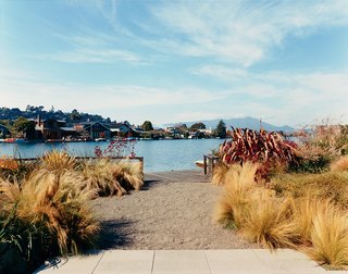 When the Harrises bought their house in 2003, it was strangely sealed off from its stunning setting. Christopher Deam opened the house up to the lagoon and nearby Mount Tamalpais in the distance.