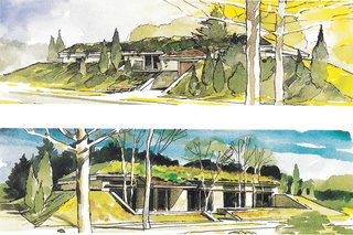 Wells’ exterior designs for two houses with the same floor plan were published by Popular Science in 1989.