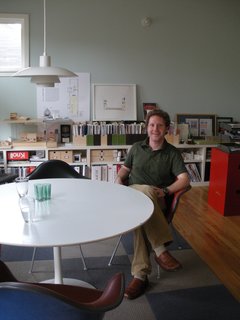 Architect Brett Zamore in his office in Houston, Texas