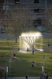 Houston's Discovery Green park has brought bustling activity—including free yoga and Pilates classes—to the once-deserted downtown area. Visit Discovery Green online at discoverygreen.com. Image courtesy of the Greater Houston Convention and Visitors Bureau.