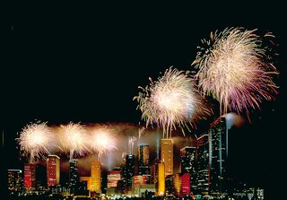 Fireworks over Houston. Image courtesy of the Greater Houston Convention and Visitors Bureau.