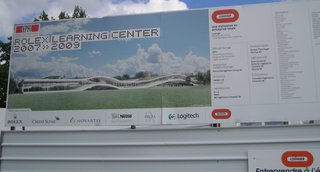 The Rolex Learning Center at the Federal Institute of Technology Lausanne by SANAA Architects is due to be completed this September.