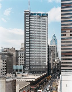 The PSFS Building, now a Loews Hotel, was designed by George Howe and William Lescaze from 1929 to 1932, and was the first International Style skyscraper built in the United States.