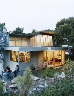 The Fung/Blatt family enjoys the backyard of their Mount Washington home. Despite its 5,000-square-foot lot, the house is just 1,640 square feet. Michael Blatt admits, "If we could add anything to this house, it would be five walk-in closets."