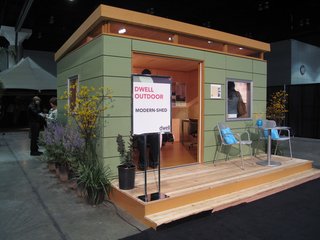 Exhibition Snapshot: Dwell Outdoor - Photo 1 of 4 - Modern Shed, based in Seattle, set up their popular 10-foot-by-twelve-foot Studio Shed on the exhibition floor.
