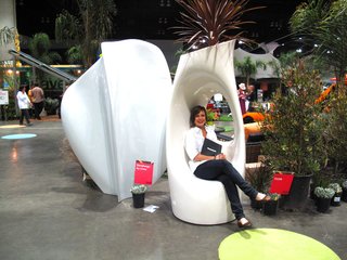 Exhibition Snapshot: Dwell Outdoor - Photo 4 of 4 - Serralunga Planters, by Linea, are available in twelve colors and come in lacquer or matte.