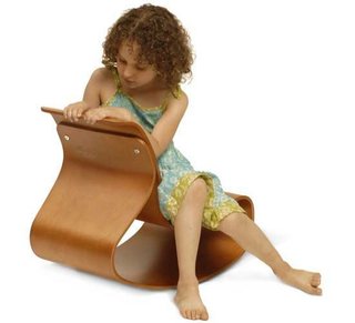 The Mod Rock draws motivation from African stools that cup the body and comes with an additional non-skid rubber underside for extra comfort.