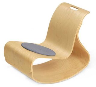 The Mod Rocker is available in maple with clear finish, cherry stain and walnut and can easily sustain about 450 lbs.