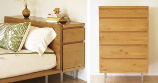 Amenity first started out designing duvet covers in 2004, but has since branched out to a full bedding line and their new Muir furniture collection.