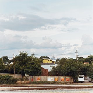 A view of the Zimple Street house from the Mississippi River levee, designed by Byron Mouton and his colleague Don Gatzke.