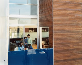 Making Sense of the City - Photo 1 of 11 - The Mariscal family enjoys the first-floor patio, which Sebastian calls their "exterior room."