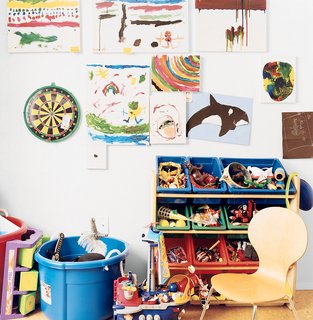 Making Sense of the City - Photo 9 of 11 - Six-year-old Mateo’s bedroom, which he calls his "office," provides an interesting contrast to his parents' orderly space. His talents are evident in his paintings, including "Dalmation" (a white sheet of paper with a single black dot in the center).