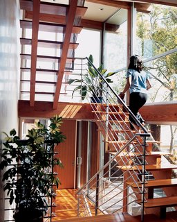 Sunlight is plentiful at every level of the house.