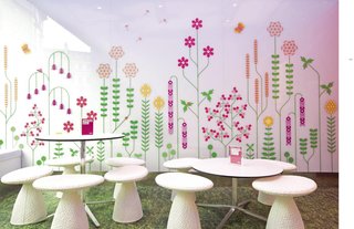 Spread from Design Taste: Snog frozen yogurt shop in London, England. Graphic design by Gerard Ivall and Amanda Gaskin.
