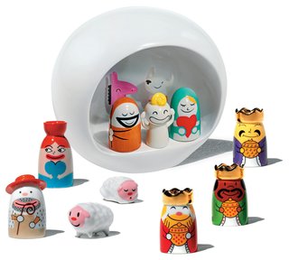 Alessi's Fall/Winter Collection - Photo 4 of 14 - Nativity collection by LPWK and Massimo Giacon for A Di Alessi.<br><br>If you're inclined to do a little holiday decorating around the home, this small ceramic Nativity scene is pretty cute. Check out those sheep!