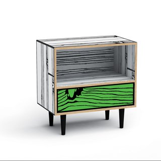 Wrongwoods night table by Sebastian Wrong and Richard Woods for Established & Sons.
