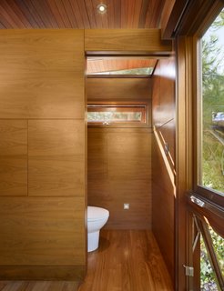 The tree house serves also as temporary guest quarters, with modern-day amenities like a daybed, a sink, a toilet, a small refrigerator, a fireplace and a microwave.