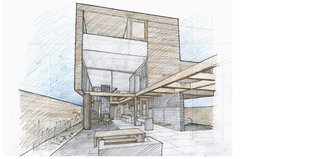 Drawing of the Butler House in Portland, Oregon, designed by PATH Architecture. The house will be included on the tour.