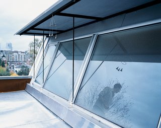 "There’s nothing fancy about it," explains Mihalyo of how the south-facing second-story window helps to both cool and heat the house. "It’s just good placement of the window with a canopy over it."