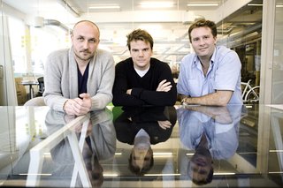 KiBiSi founders (left to right) Lars Holme Larsen, Bjarke Ingels, and Jens Martin Skibsted.