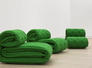 Roulade by KiBiSi. Designed in 2007 as a "meeting between mattress and Chesterfield, chair and couch." Limited Edition. <br><br>Photo courtesy of KiBiSi