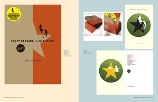 Emigre No. 70, book spread showing scaled reprints from issue no. 60