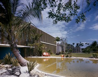 Miami Modern Metropolis - Photo 11 of 13 - The Birdcage House by Igor Polevitzky in Biscayne Island, with its massive screened facade, was directly inspired by Marcel Breuer's experiments in regional modernism in Massachusetts.