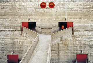 A side entrance to Bo Bardi's Fábrica da Pompéia.