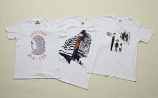 SFMOMA x Gap: Artists' T-Shirts - Photo 7 of 9 - There are eight shirts in all, and at $25 are certainly a bargain. Here are three by McGee, Snows and Johanson.