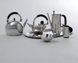 Final Weekend: Bauhaus at MoMA - Photo 9 of 16 - Coffee and tea set by Marianne Brandt. Image courtesy the Museum of Modern Art.