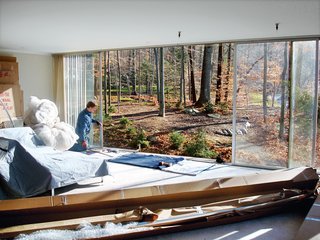 With the exception of the front door and its adjacent glazing, all of the glass sliders and their frames were torn out and replaced.