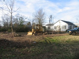 What would end up as a LEED silver home—the first of its kind in Northern Louisiana—started as an empty lot in need of significant work. The site wasn't the students' first choice but its close proximity to the center of town helped them garner extra LEED points. Photo courtesy of Jared Boudreaux and Tim Hayes.