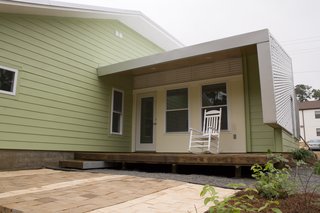 The back porch, one of the few requests of the resident. Photo courtesy of Jared Boudreaux and Tim Hayes.