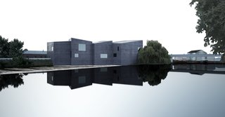 Image of The Hepworth Wakefield from the David Chipperfield: Form Matters exhibition, on view at the Design Museum through January 31, 2010. Photo courtesy of David Chipperfield Architects and the Design Museum.