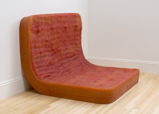 Untitled (Double Amber Bed) (1991) by Rachel Whiteread, on display at the Hammer Museum through April 25, 2010. Image courtesy of the Hammer Museum.