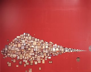 Untitled (1996), created by Barry McGee. From the SFMoMA Collection; purchased through the Ruth Nash Fund and Louis Vuitton N.A.. On display as part of the SFMoMA's 75 Years of Looking Forward: The Anniversary Show exhibit, on view through January 16, 2011.