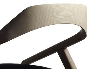 Stockholm Furniture Fair 2010 - Photo 20 of 22 - A detail shot illustrates the delicate arching back of the Antelope chair by Monica Förster for Swedese.