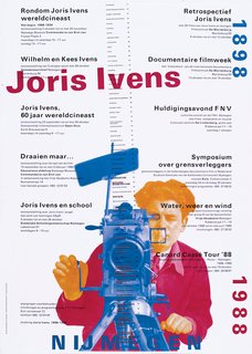A poster for a film series celebrating Dutch documentary filmmaker Joris Ivens.