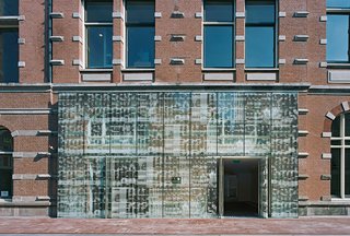 The Philharmonie in Haarlem, a collaboration with composer Louis Andriessen that resulted in the creation of a 18-panel sonogram across the building’s facade.