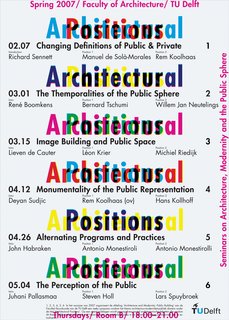 A poster for an architectural lecture series.
