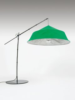 Moustache made waves with its debut in Milan last year, and the French company introduced a new selection of designs at Superstudio's Innovation / Imagination exhibition to complement their existing collection. Bertjan Pot looked to photographer's umbrellas and light reflectors to create the flexible Fold Up lamp.
